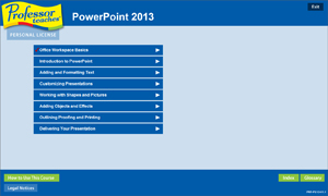 Introductions, summaries, and end-of-chapter quiz questions all reinforce learning for PowerPoint 2013.