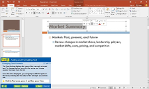 Create presentations for work or school by learning how to use all of the tools available in PowerPoint 2016.
